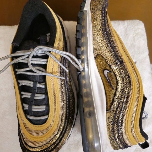 Nike Shoes - Nike Air Max 97 Gold and Black Sneakers